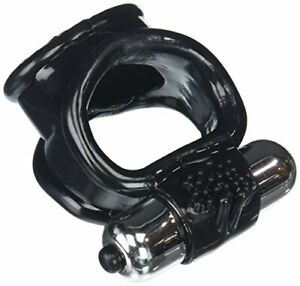 Wet Dreams Super Stud Sling Silicone Vibrating Cockring Waterproof Black **